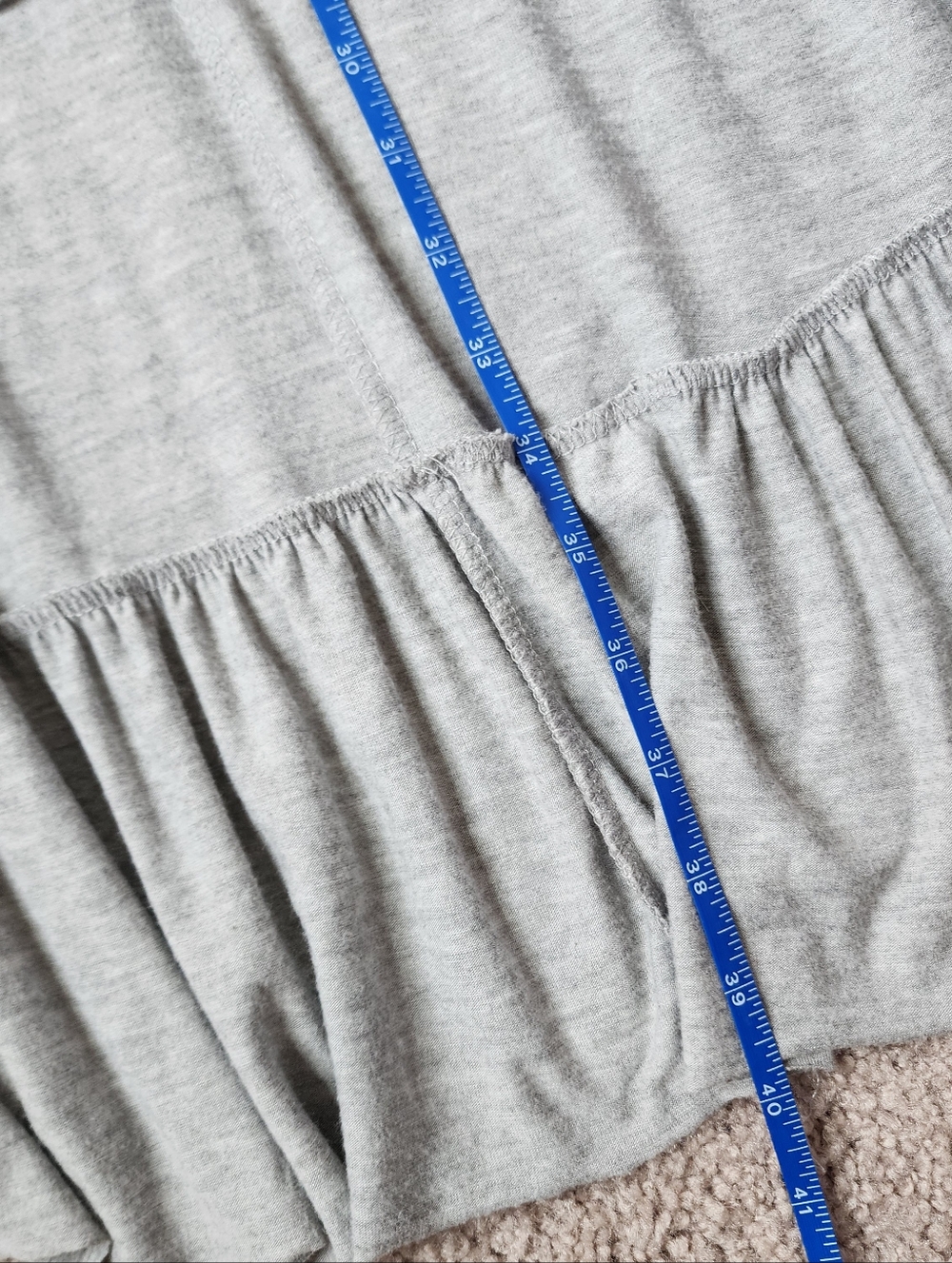 Light Gray Ruffle High-Low Skirt - Picture 15 of 15
